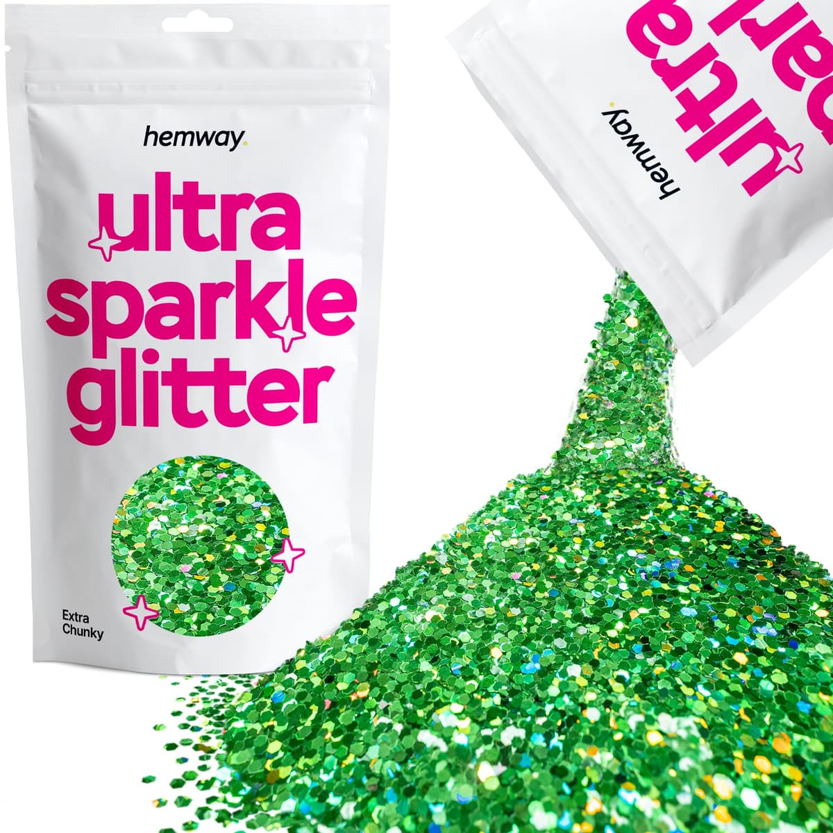 Hemway Ultra Sparkle Glitter Baby Pink Iridescent 100g Fine | Glitter for Arts & Craft, Makeup, Nail Art, Crafting, Card Making, Sparkle Decoration — view 29
