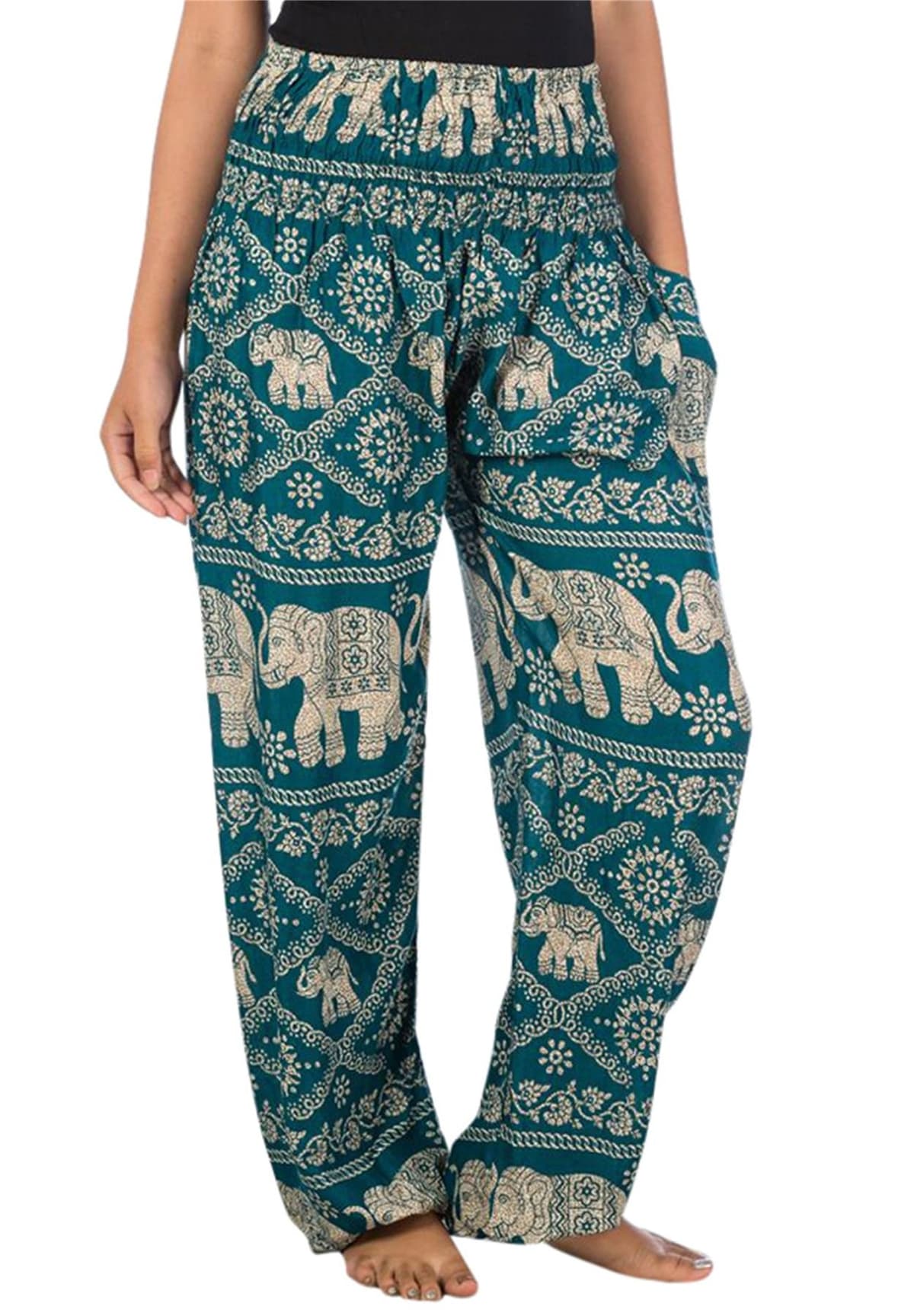 Lofbaz Harem Pants for Women Yoga Boho Hippie Clothing Womens Palazzo Bohemian Pajama Trousers Beach Indian Gypsy Genie Clothes