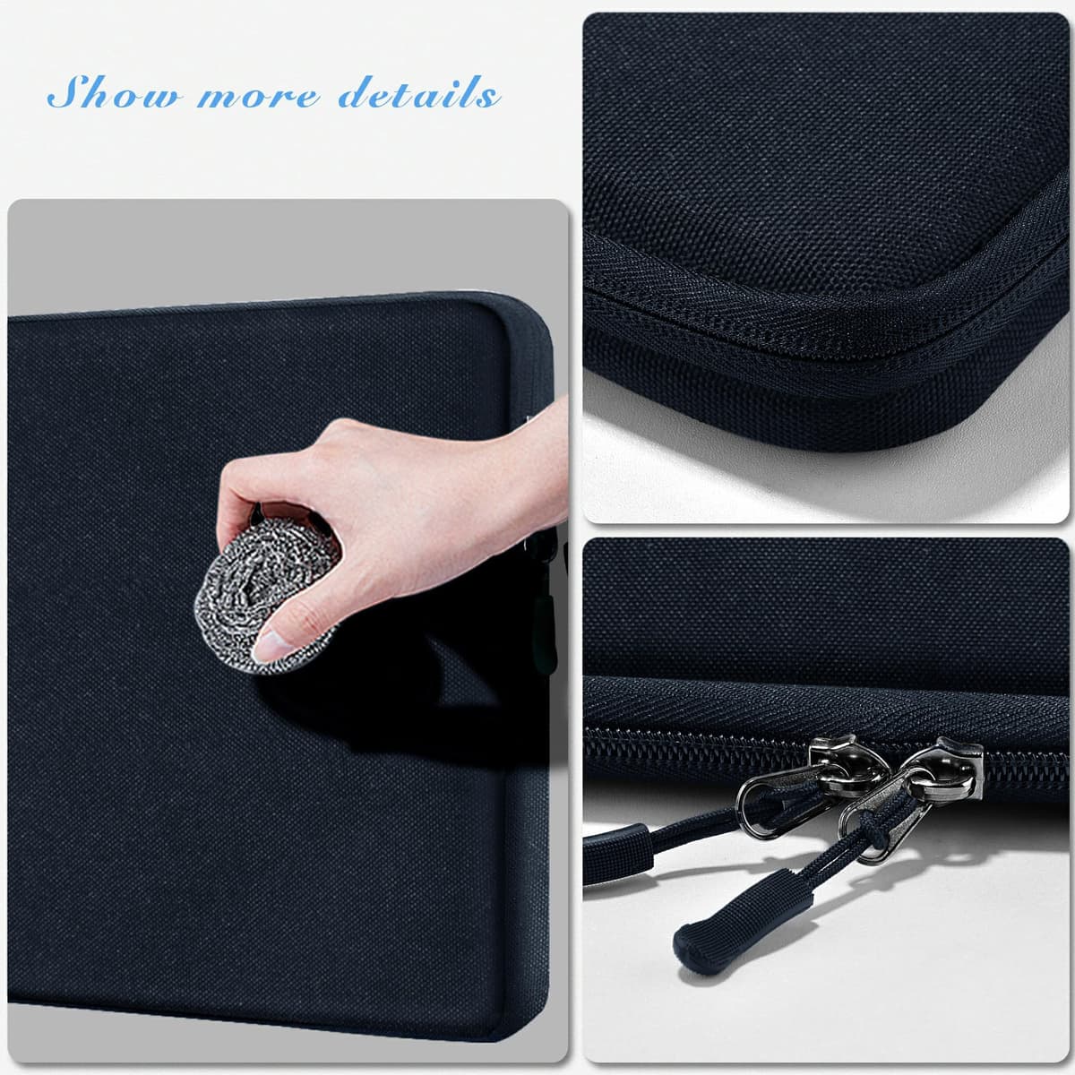 HSEOK 15,6" Funda para Computadora Portátil, Funda Impermeable a Prueba de Golpes con Bolsillo Lateral, Compatible con MacBook Pro 16"/15" y la Mayoría de Las PC de 15" 15,6" 16",B02K01 — view 4