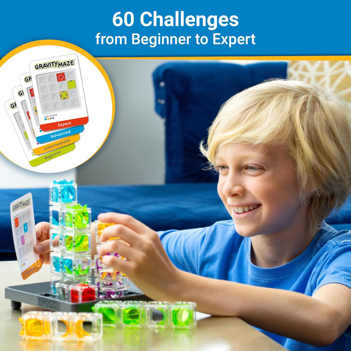 ThinkFun Gravity Maze Falling Marble Challenge Logic Brain Game and STEM Toys for Kids and Adults Age 8 Years Up - Gifts for Children — view 4