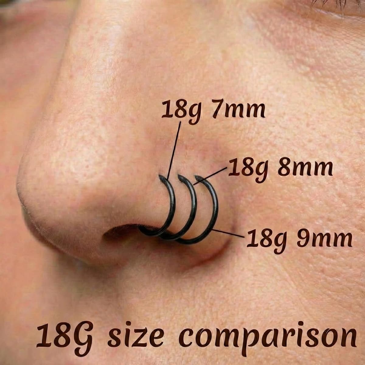Longita 18G Hinged Clicker Segment Nariz Aros Anillos Acero Inoxidable Hombre Mujer Septum Labio Oreja Tragus Cartilage Helix Conch Piercing Joyería 3 Piezas — view 6