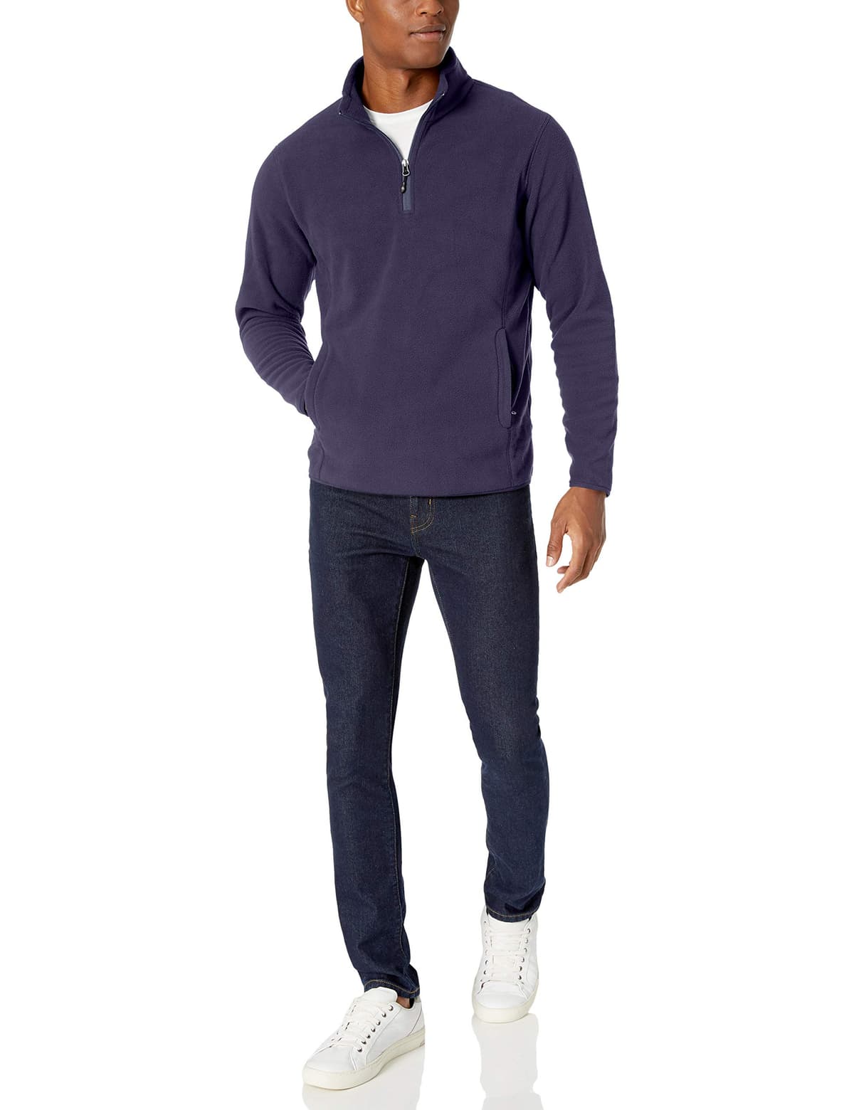 Amazon Essentials Hombre Chaqueta de Forro Polar con Cremallera de un Cuarto — view 3