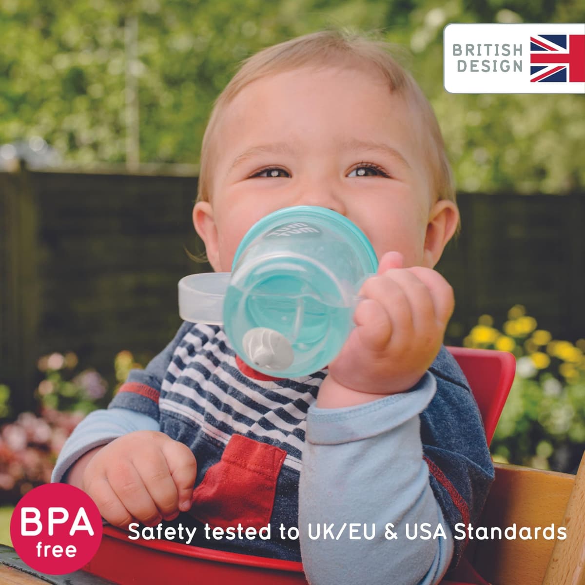 TUM TUM Tippy Up Free Flow Sippy Cup (No Valve), Sippy Cup for Toddlers, 200ml, BPA Free (Boris Bear S3) — view 7