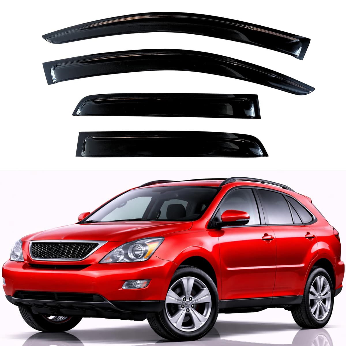 KPY Rain Guards Fit for 2006-2013 Lexus IS250 IS350, Out-Channel Window Visors Vent Wind Deflectors 4PC, Car Accessories for 06-13 Lexus is Series — view 107