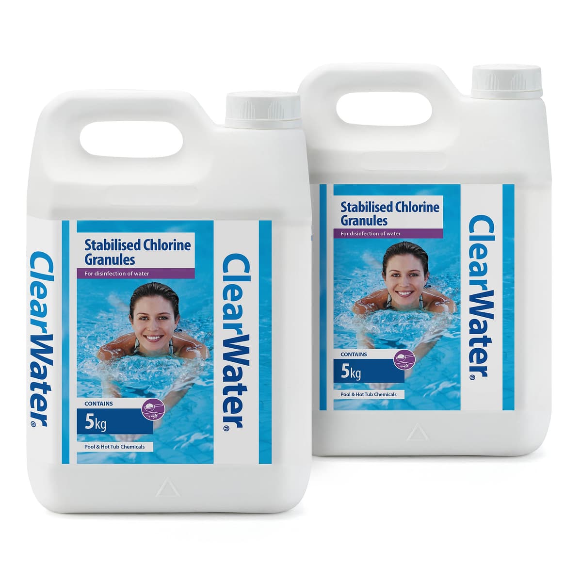 Clearwater Chlorine Granules for Hot Tub Spa and Swimming Pool Water Treatment for Rapid Disinfecting and Cleaning, Jerry Can, 5 kg — view 6