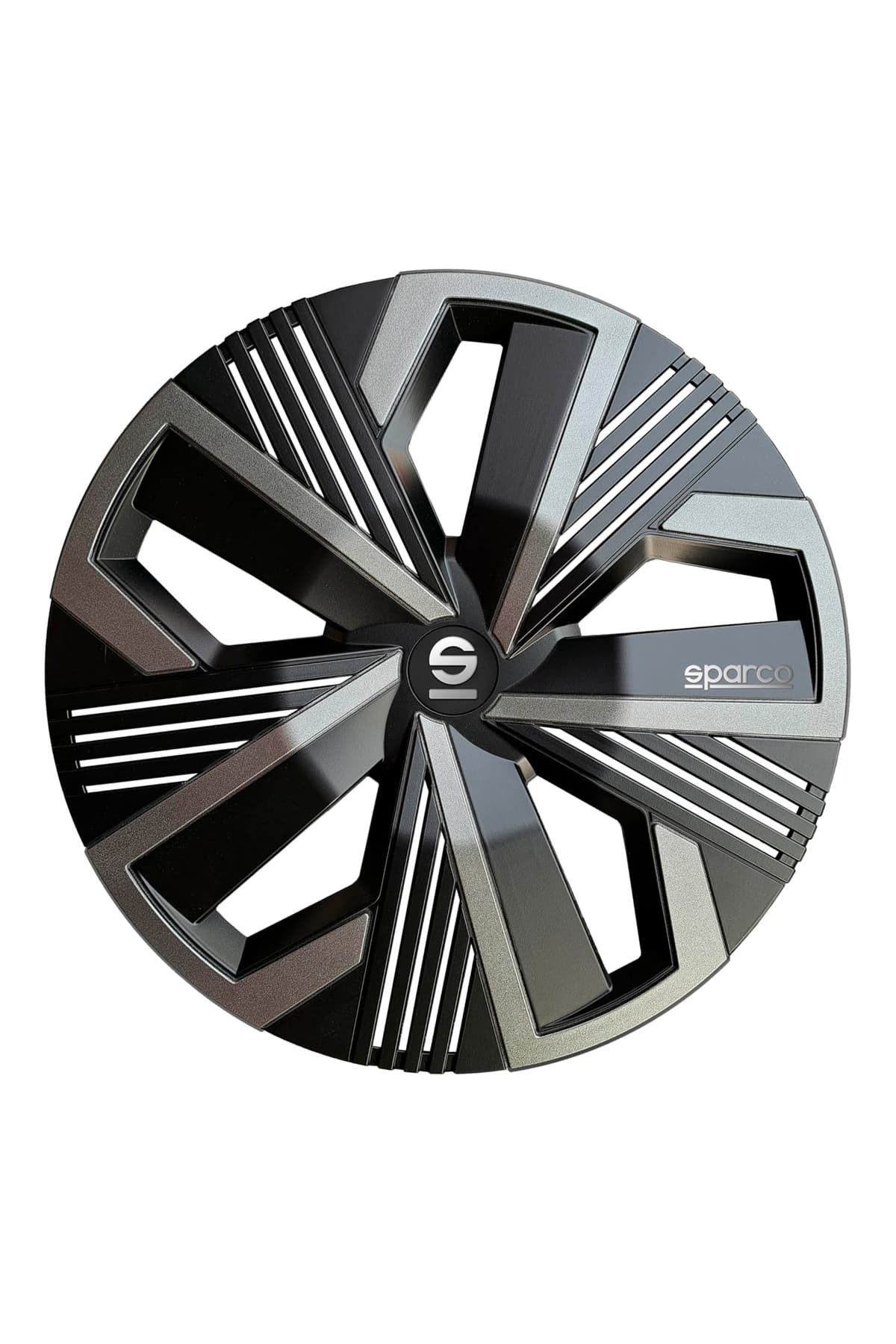 Sparco SPC1491BKSV Tapacubos Lazio, Negro/Plata, Set de 4, 14 pulgadas — view 20
