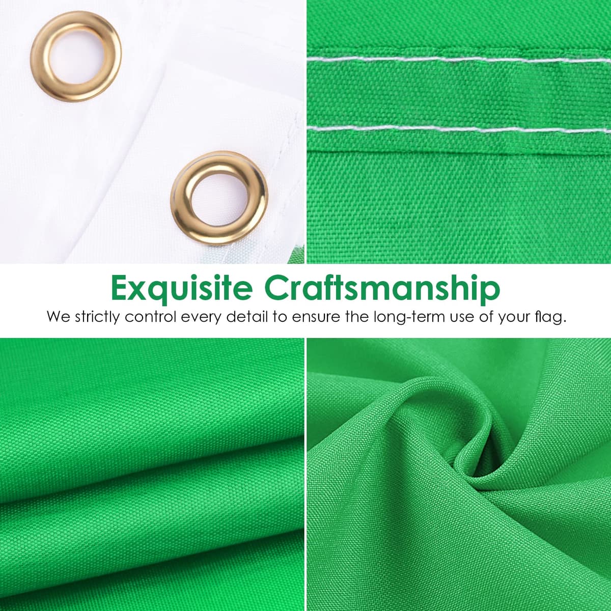 AhfuLife Welsh Flag 5ft x 3ft for St.David's Day Decorations, 1Pcs Large Wales Dragon Flag Double Side with Brass Eyelets for Rugby Football World Cup Garden Street Party Accessories — view 3