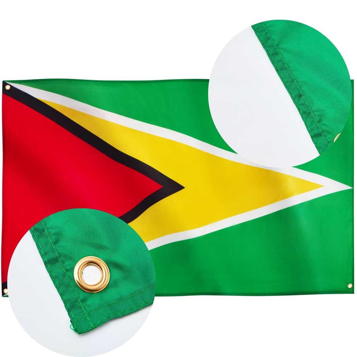 Runesol Cornwall Flag - 91x152cm, 3ft x 5ft, Cornish Flag, 4 Grommets, Eyelet in Every Corner, Premium Quality, Inside & Outside Use, Vivid Colours — view 1251