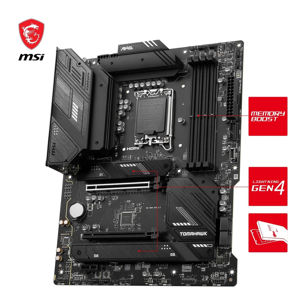 mag B760 Tomahawk WiFi — view 3