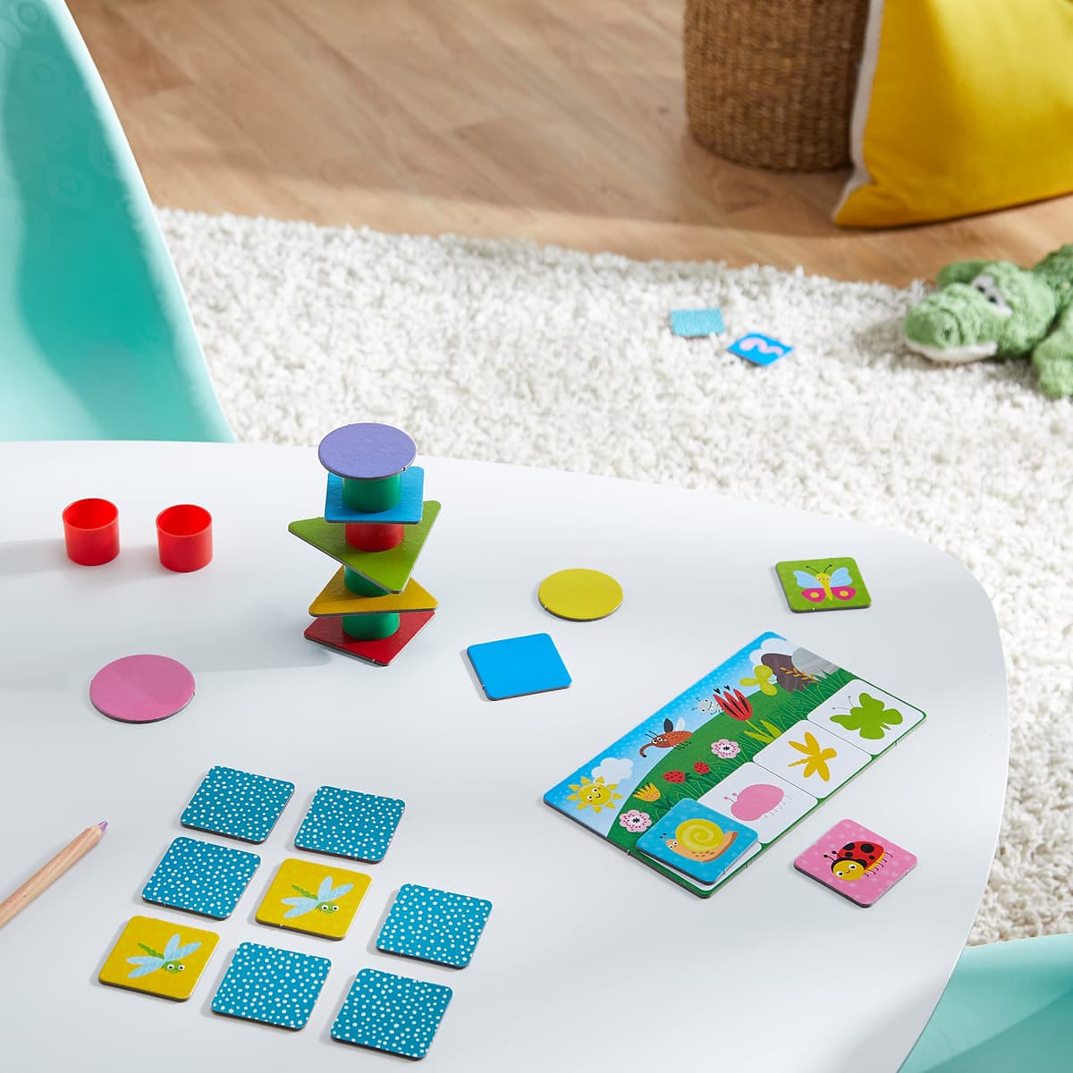 Lisciani - CAROTINA BABY - Collection of 10 Educational Games for Children from 2 to 4 Years - Balance Tower, Puzzle, Memory, Colours, Tombola and much more - Complete Game Kit — view 6
