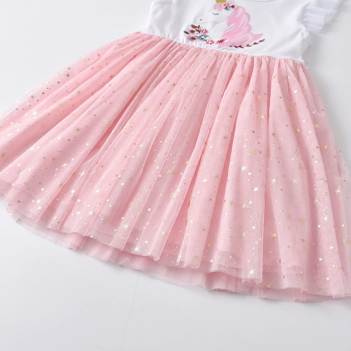 VIKITA Girls Dresses Princess Dress Flower Tulle Birthday Party Dress Girls Clothing 2-8 Years — view 3