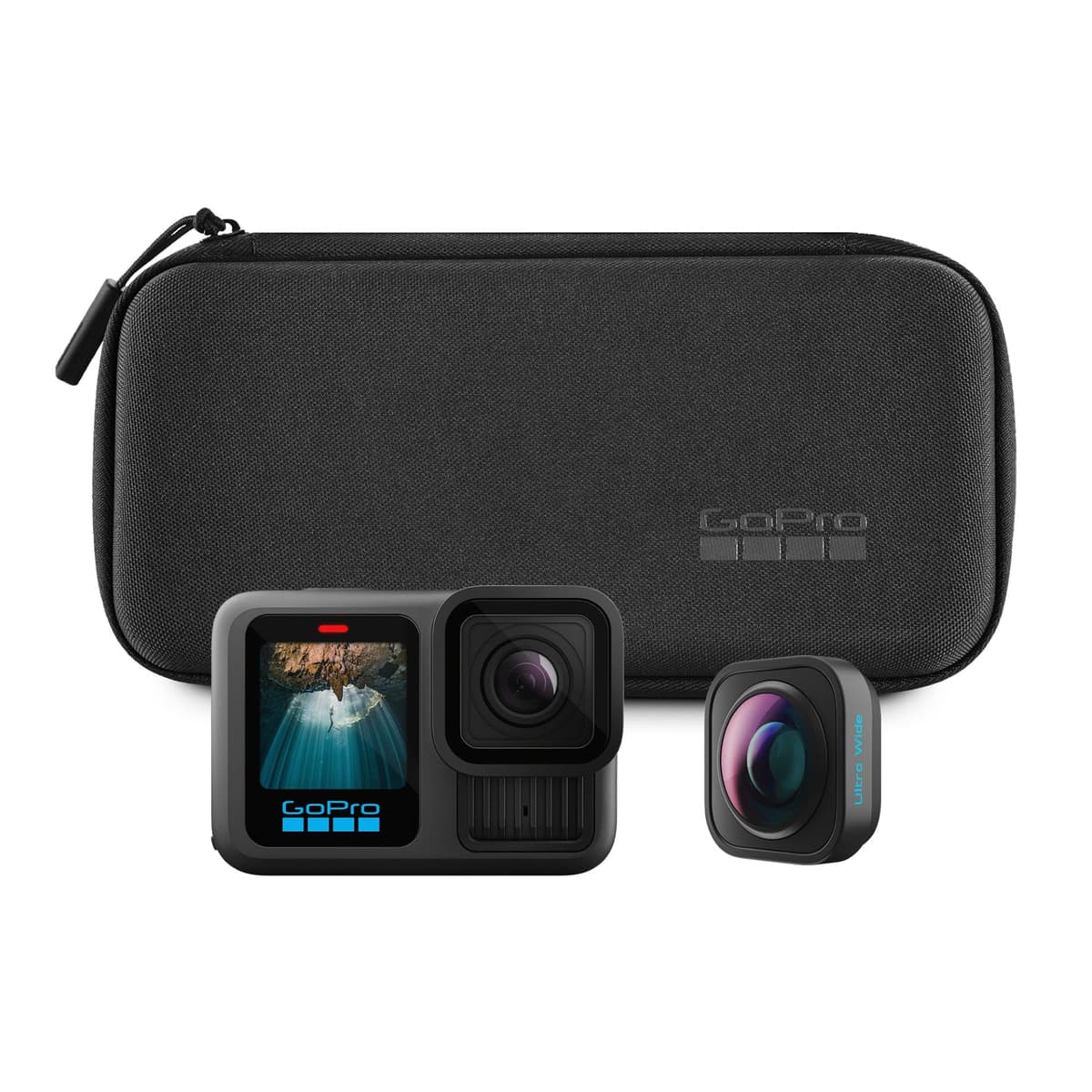 GoPro HERO13 Black Extended Power Bundle - Includes Dual Battery Charger, 3 Enduro Batteries, 64GB microSD Card, Curved Adhesive Mount, and Camera Case — view 8