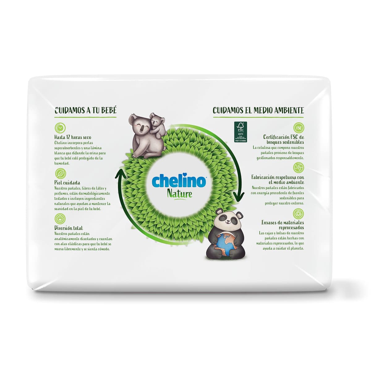 Chelino Nature Pañal Infantil Talla 3 (4-10 kg), 216 Pañales — view 2