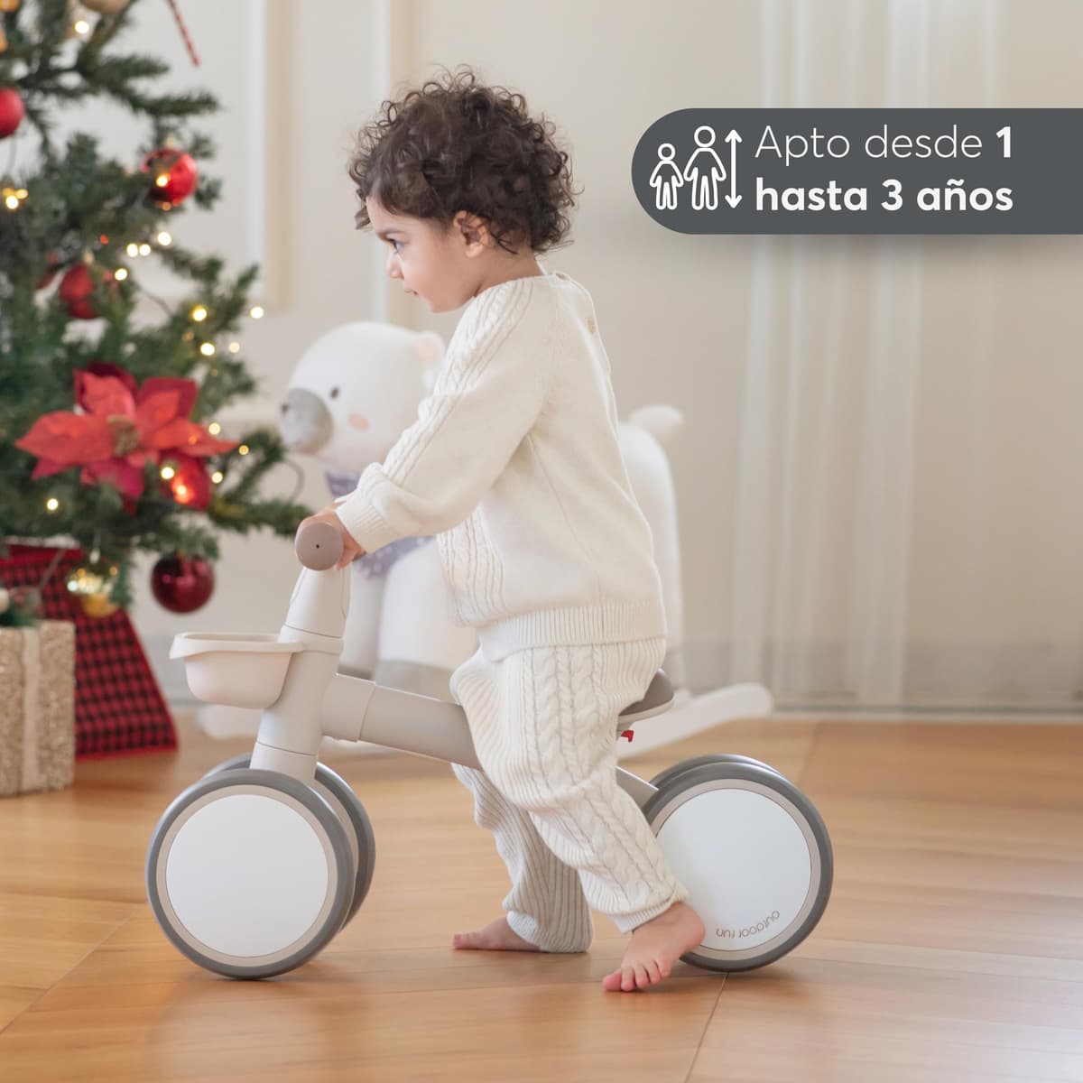 KikkaBoo Bicicleta Sin Pedales ZIPI, Correpasillos Bebé de 1 a 3 Años, Bicicleta Equilibrio, Bici Bebé con Canasta, Ajustable, Juguete para Niños, Azul — view 2