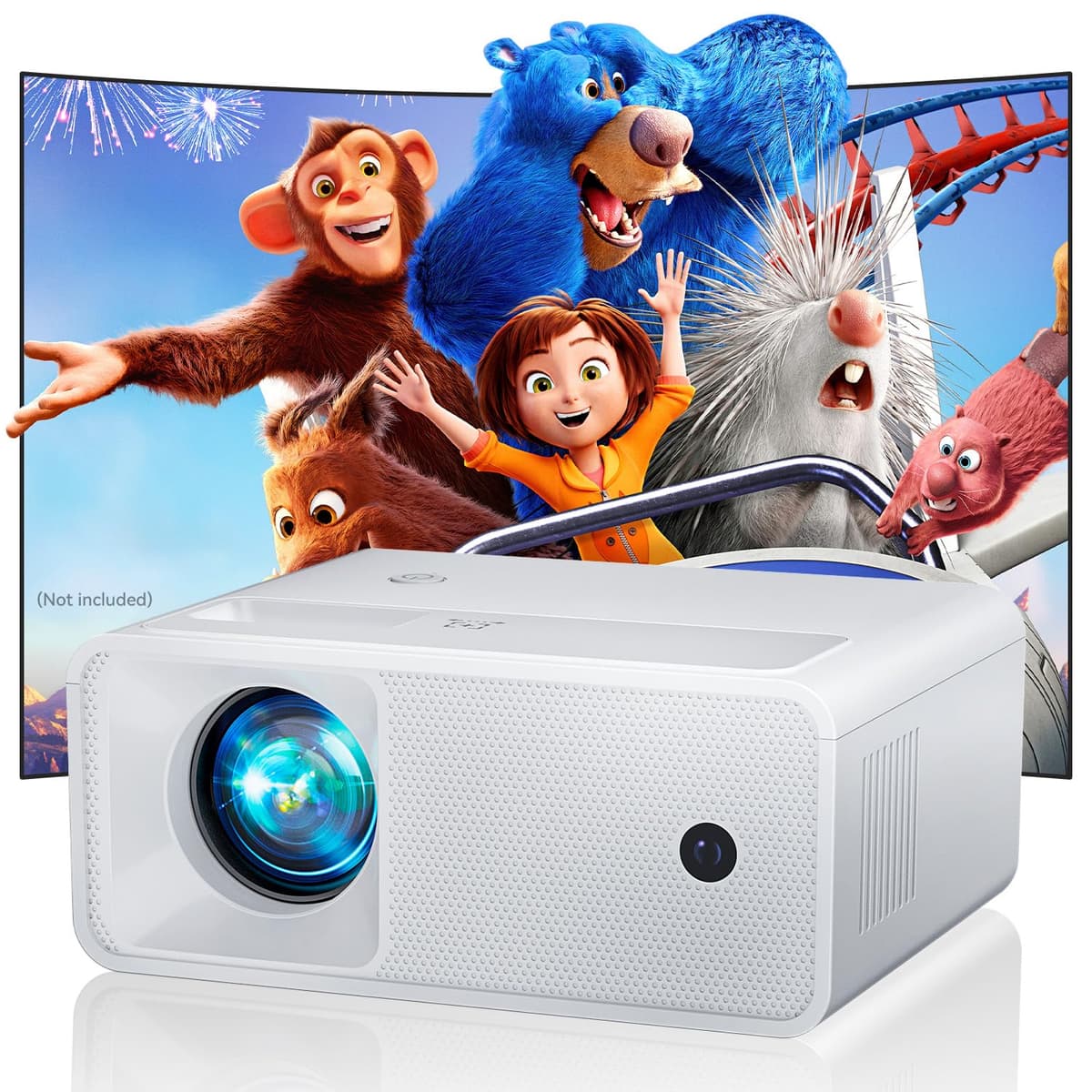 CiBest Mini Projector with WiFi and Bluetooth, Compatible with Netflix/YouTube/PrimeVideo, Electric Focus & Keystone, Short Throw Full HD 1080P Video Projector, Portable Outdoor/Indoor Use — view 9