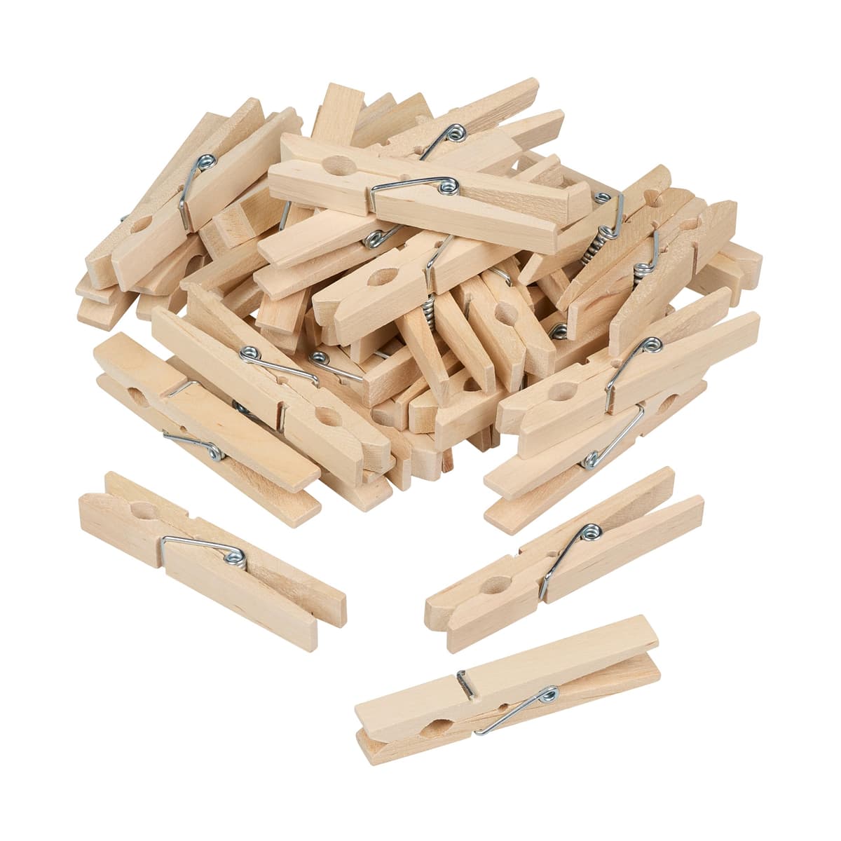 Elliott Hardwood Clothes Pegs with Metal Coil Spring for Firm Grip, Contoured to Prevent Leaving Marks on Clothing, This Pack Include 36 Pegs Ideal for Outdoor and Indoor Use — view 2