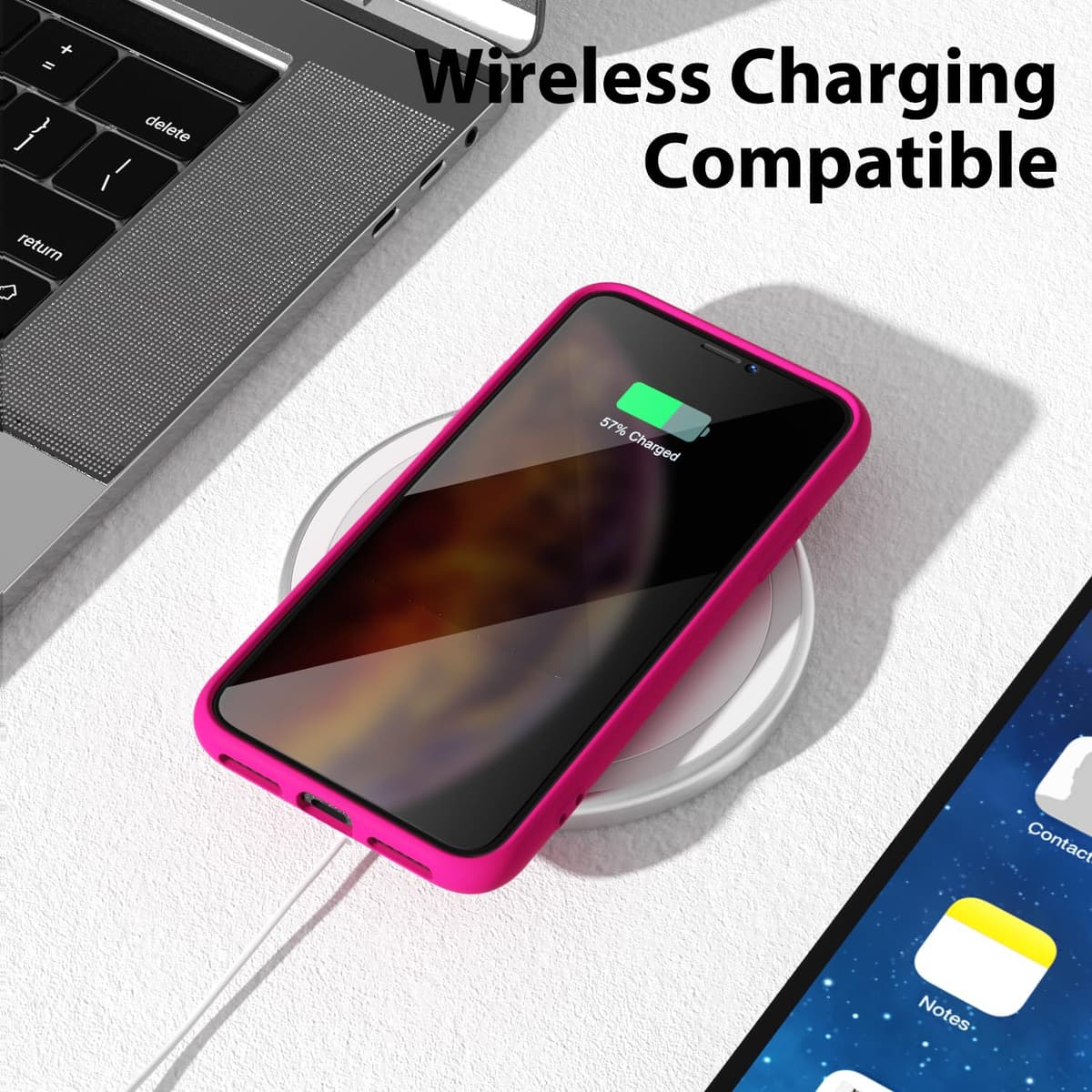 oakxco for iPhone 17 Pro Max Phone Case Liquid Silicone, Cute Thin Slim Grip Soft Rubber Gel for Women Men, Smooth Matte TPU Plain Solid Color Girly Simple Case with Camera Cover, Light Pink — view 1631