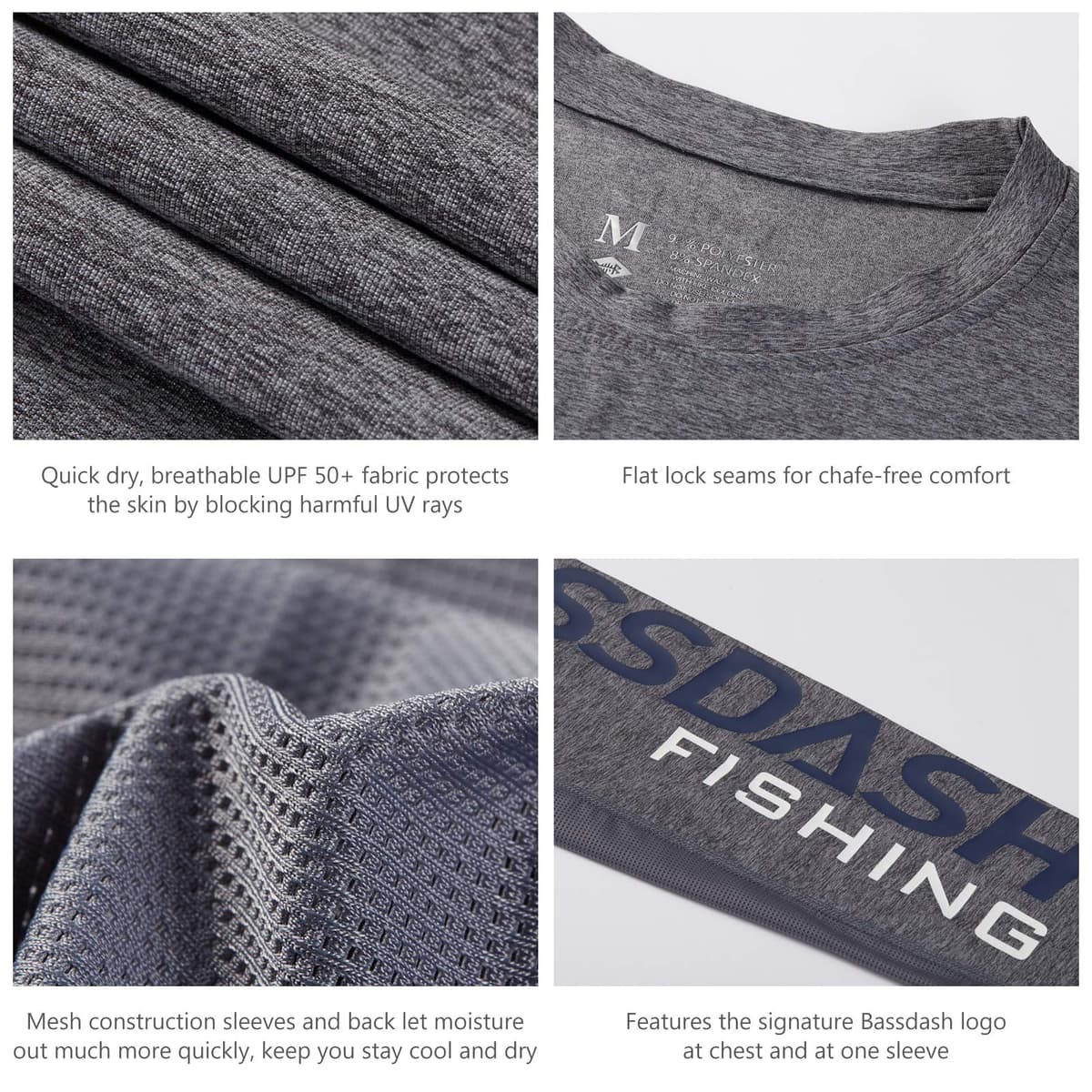 Bassdash Camisetas de Pesca para Hombre protección Solar UV UPF 50+ Camiseta de Manga Larga — view 3