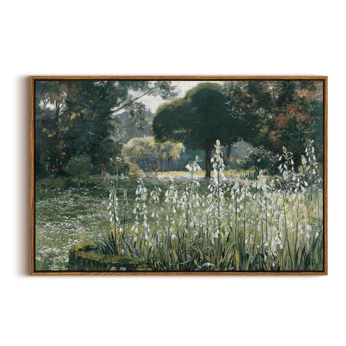InSimSea Framed Canvas Wall Art, Meadow with Flowers Painting, Landscape for Living Room, Bedroom, Home, Bathroom Decor, 8x10 — view 14