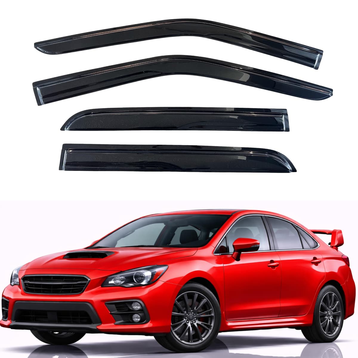 KPY Rain Guards Fit for 2006-2013 Lexus IS250 IS350, Out-Channel Window Visors Vent Wind Deflectors 4PC, Car Accessories for 06-13 Lexus is Series — view 180
