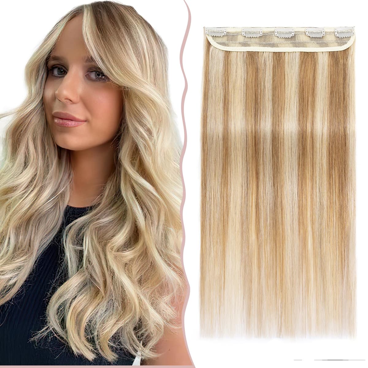 12 inch Clip in Hair Extension Human Hair One Piece 100% Real Remy [#2 Dark Brown] 3/4 Full Head Straight Hair Pieces for Women Invisible Short (40g) — view 61