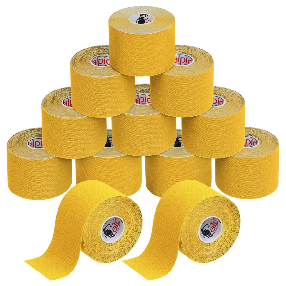ALPIDEX Cinta Kinesiología Tape 1/3 / 6/12 Rollos Muchos Colores 5 m x 5 cm E- Book Ejemplos Aplicación Cinta Muscular Sin Látex Transpirable — view 26