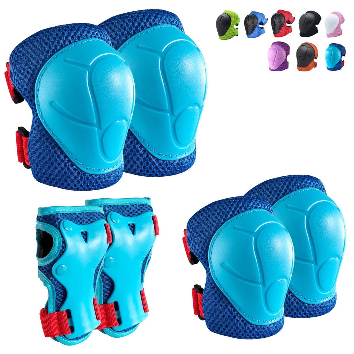 CKE Rodilleras para niños Rodilleras y Coderas Juego de Equipo de protección para niños pequeños Rodilleras Infantiles para niños/jóvenes muñequeras 3 en 1 para Ciclismo Bicicleta Patinaje Scooter — view 7