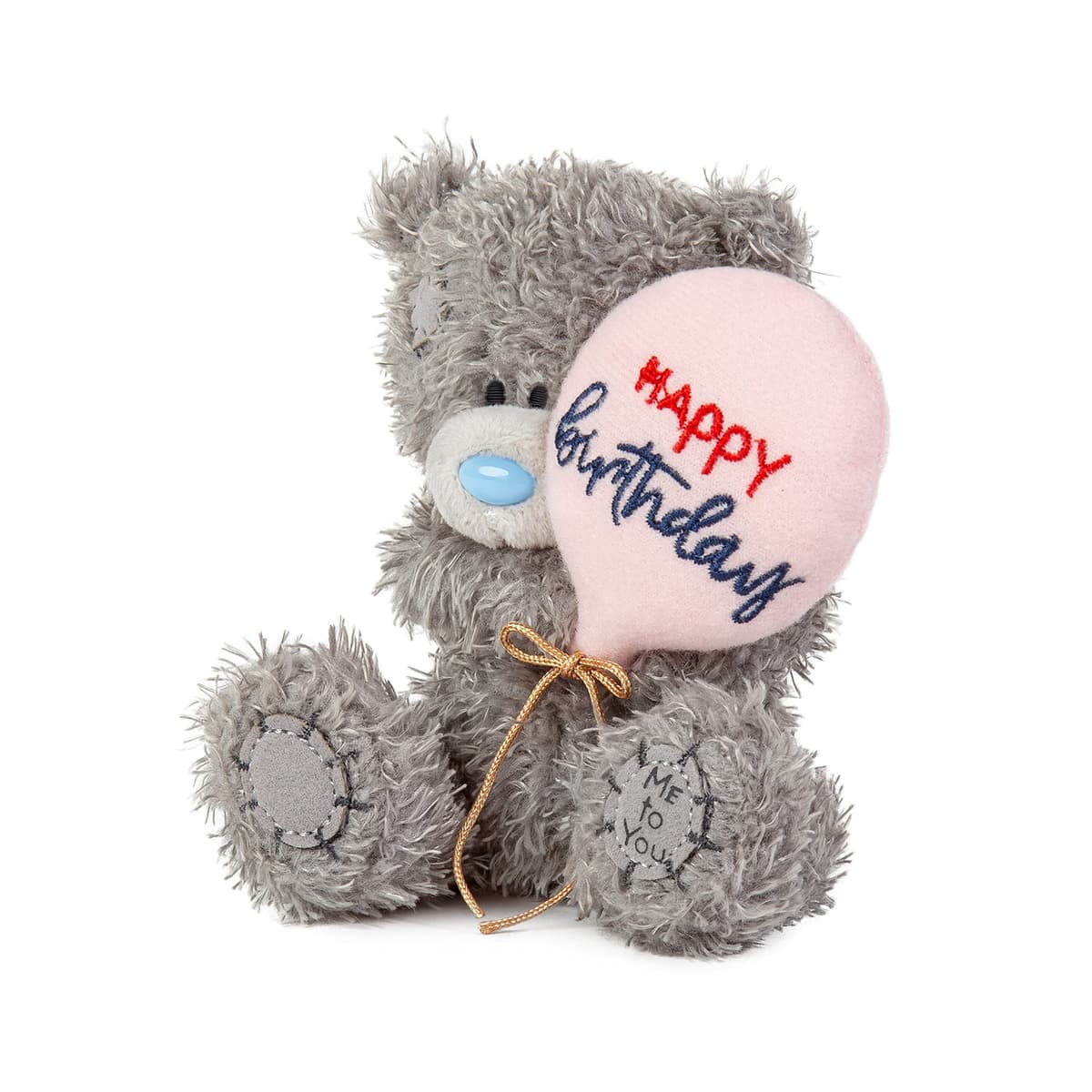 Me to You Tatty Teddy 10cm Happy Birthday Bear Holding Balloon - Official Collection, Grey — view 2