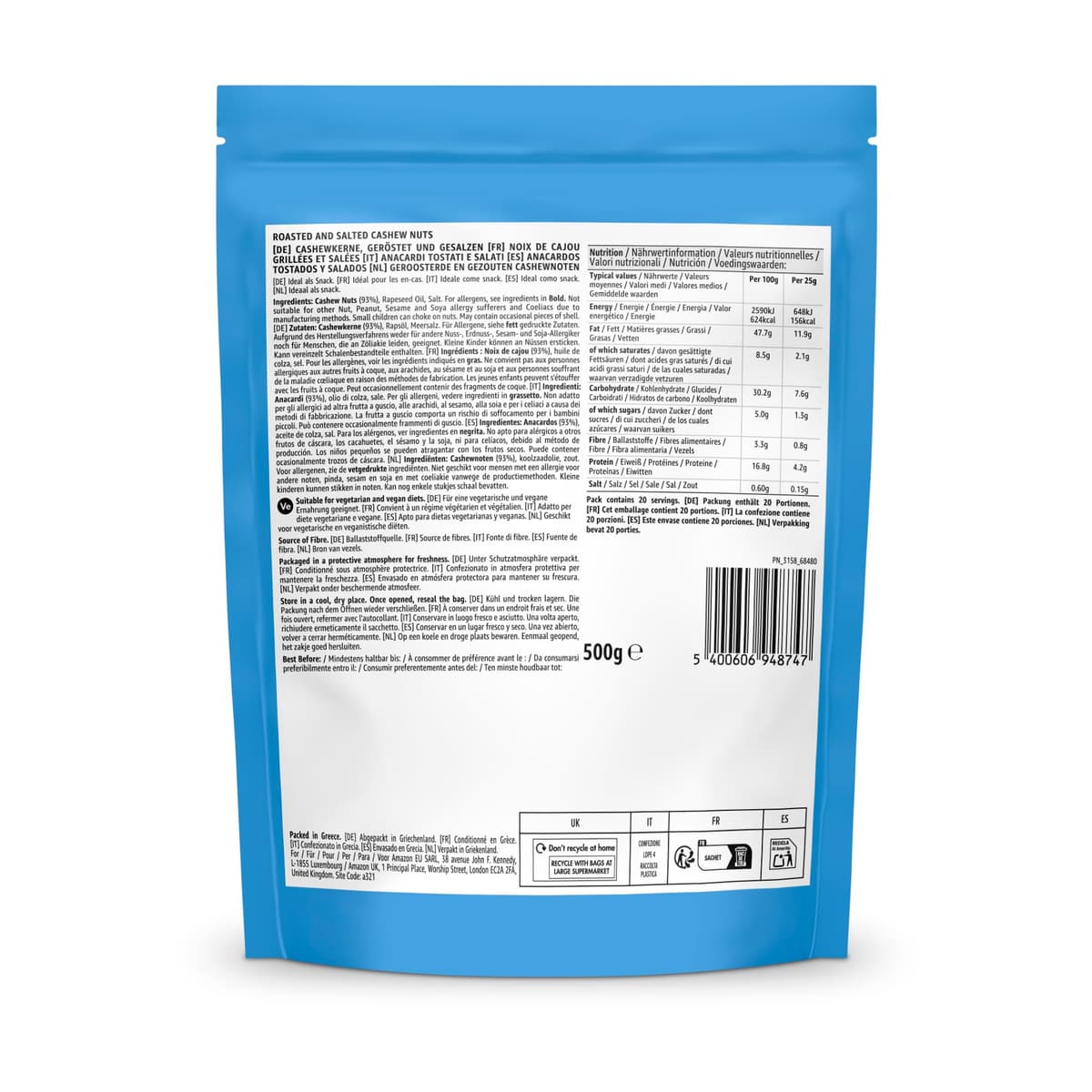 by Amazon ANACARDOS TOSTADOS Y SALADOS, 500 g — view 2