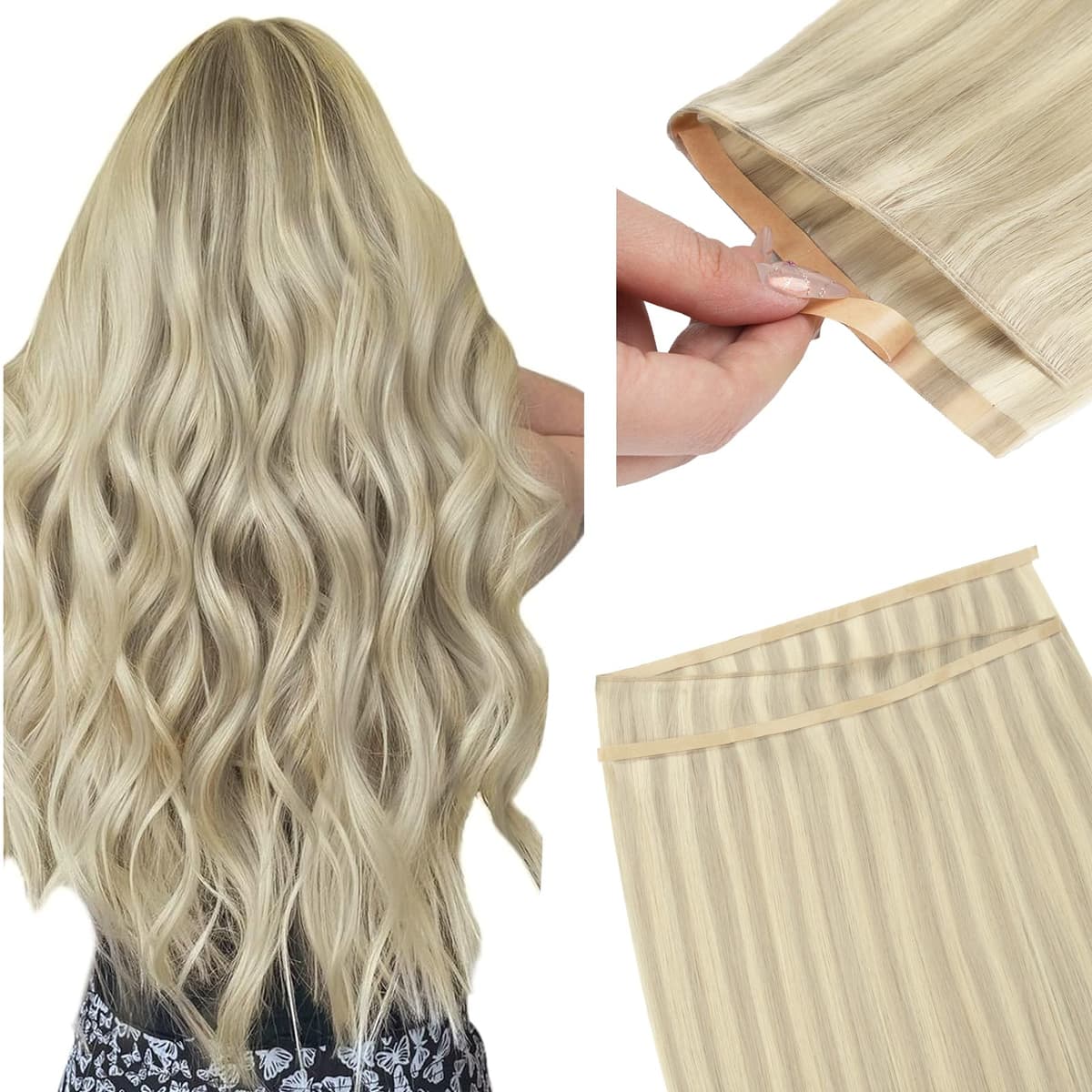 DOORES Tape in Hair Extensions Human Hair, Balayage Dark Brown to Chestnut Brown 50g 20pcs 18 Inch, Human Hair Extensions Natural Remy Straight Skin Weft — view 12