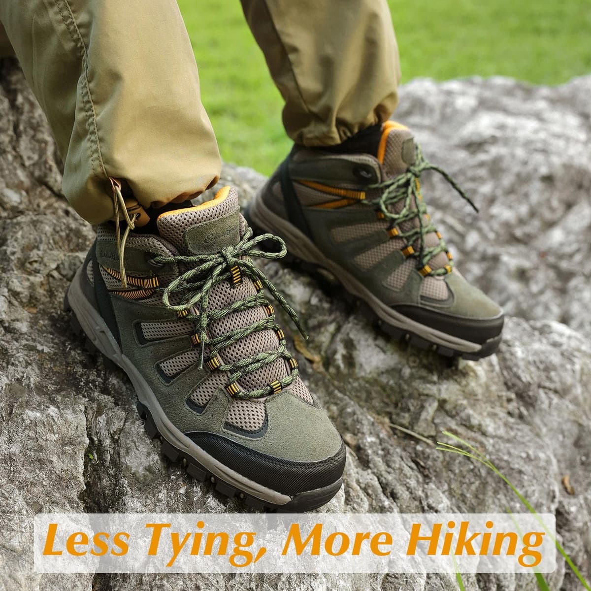 Stepace 2 Pares Cordones Redondos 4,5mm para Botas de Senderismo, Montaña y Trabajo, Cordones de Nylon Resistentes para Trekking — view 4