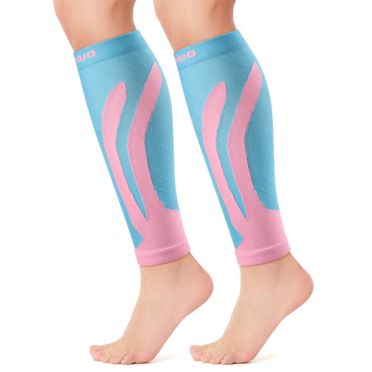 CAMBIVO Medias Compresivas 2 Pares, Calcetines Compresion Mujer Hombre, Mangas de Compresión para Deporte, Running, Ciclismo, Trabajo, Vuelo — view 14