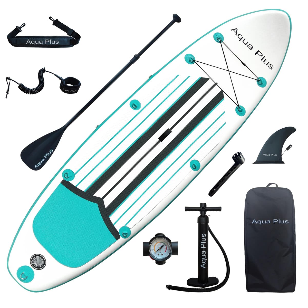 Aqua Plus Sup Inflable de 15cm de Grosor para Todos los Niveles de Habilidad, Paleta Ajustable, Bomba, Mochila de Viaje ISUP, Tabla de Remo Inflable para jóvenes y Adultos — view 7