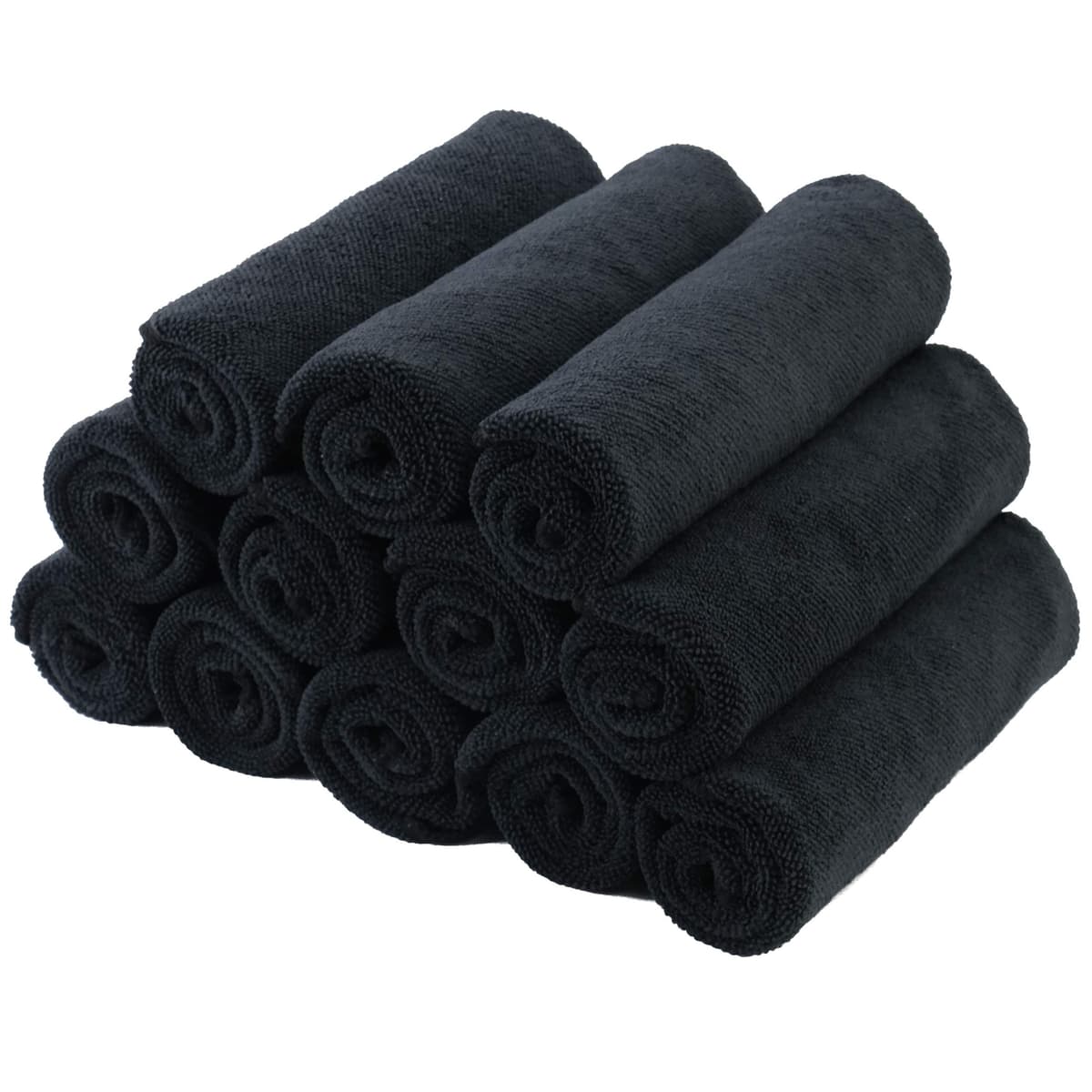 Polyte - Super Absorbent Microfiber Cleaning Cloth - Black - 40 x 40cm - Pack of 12 — view 5
