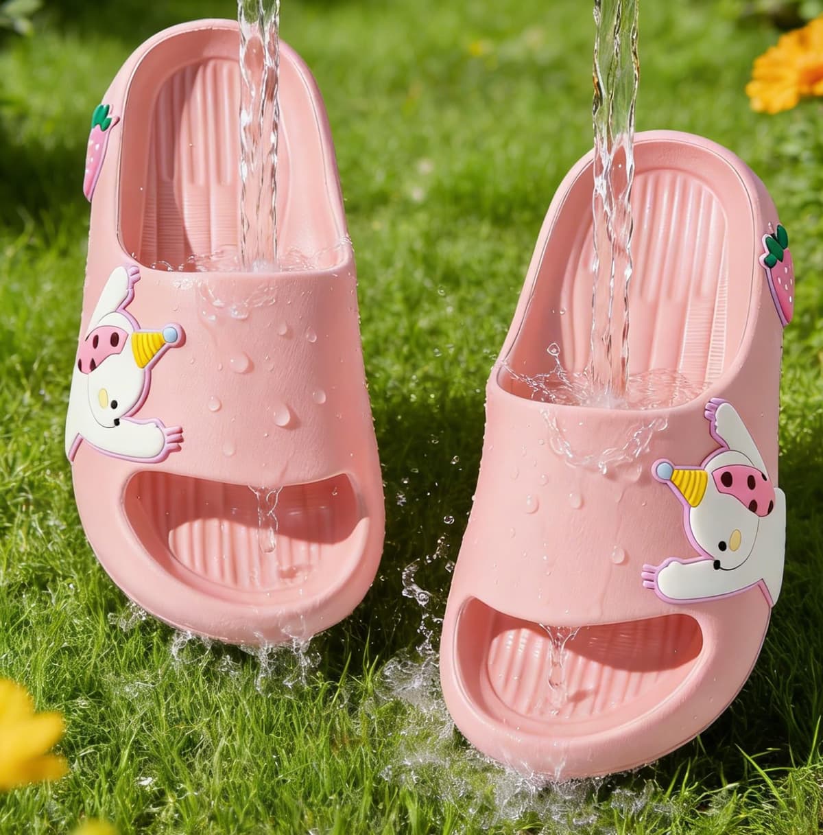 Chanclas de Baño Antideslizantes para Niños y Niñas - Ultraligeras <130g (Tallas 26/27 EU) - 26-38 EU, Sandalias Zapatillas EVA para Baño, Playa, Piscina, Jardín Interior y Exterior — view 3