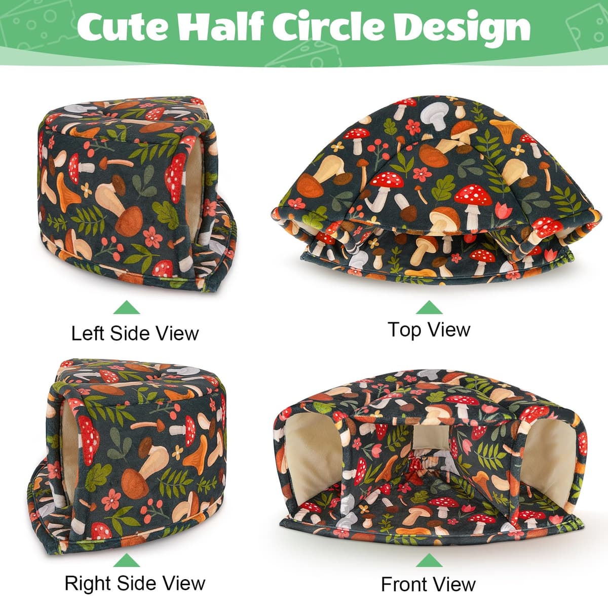 Guinea Pig Bed Small Animal Hideout House Warm Guinea Pig Tunnel Washable for Small Pet Hamster,Chinchilla,Bunny — view 5