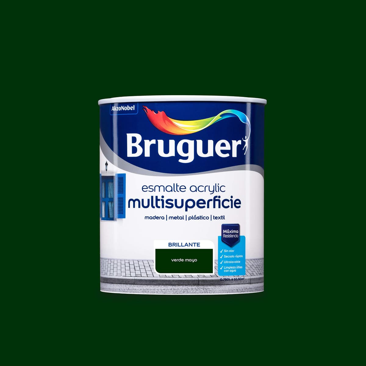 Bruguer Acrylic Multisuperficie Esmalte al agua Satinado - Pintura 750 mL, Blanco Permanente — view 41