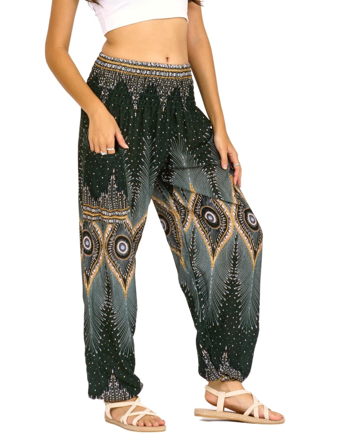 Lofbaz Harem Pants for Women Yoga Boho Hippie Clothing Womens Palazzo Bohemian Pajama Trousers Beach Indian Gypsy Genie Clothes — view 27