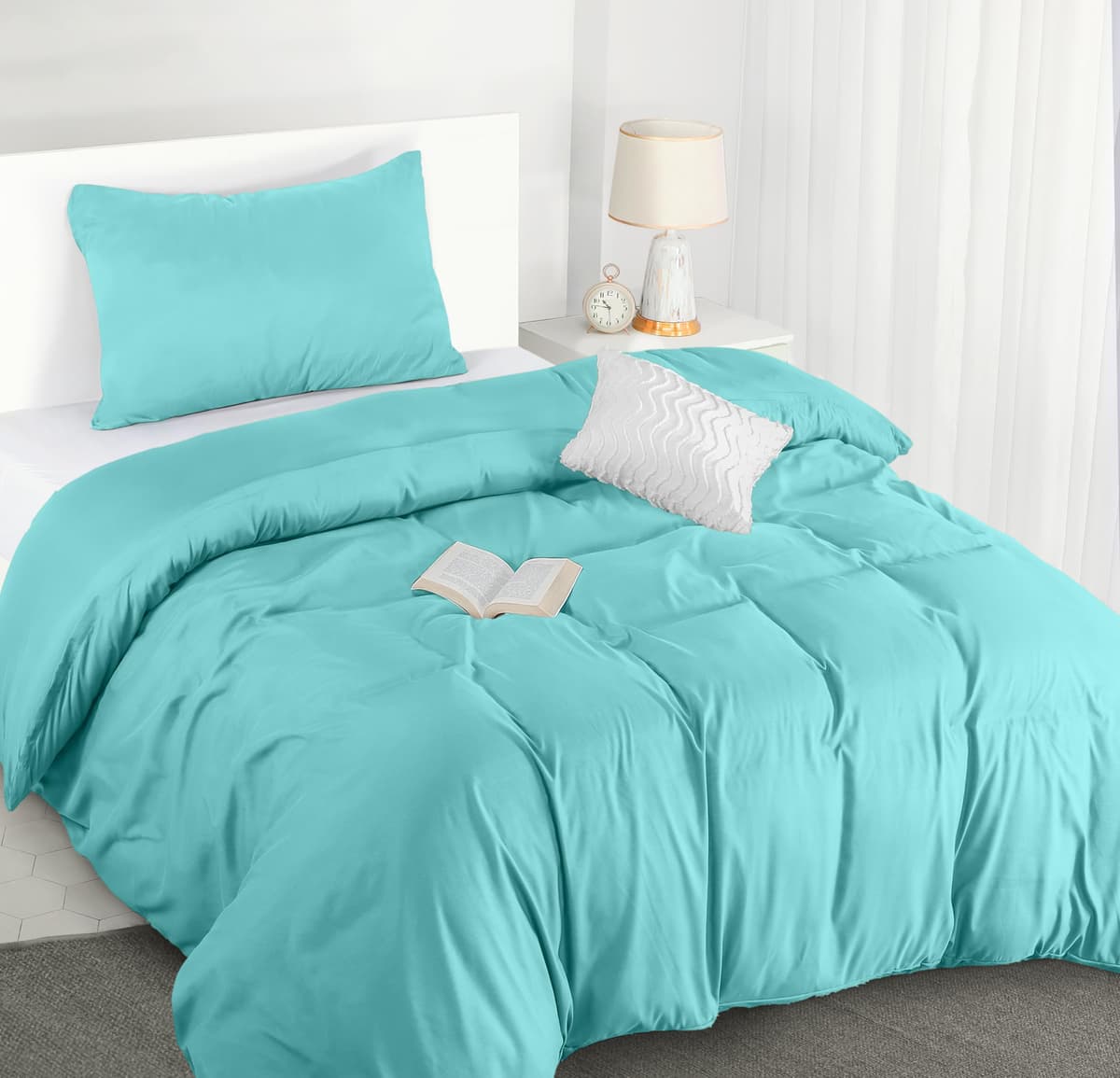 Utopia Bedding Funda Nordica Cama 180 - Microfibra Juego de Funda Nordica 240x260 cm y 2 Fundas de Almohada 65x65 cm (Blanco) — view 81