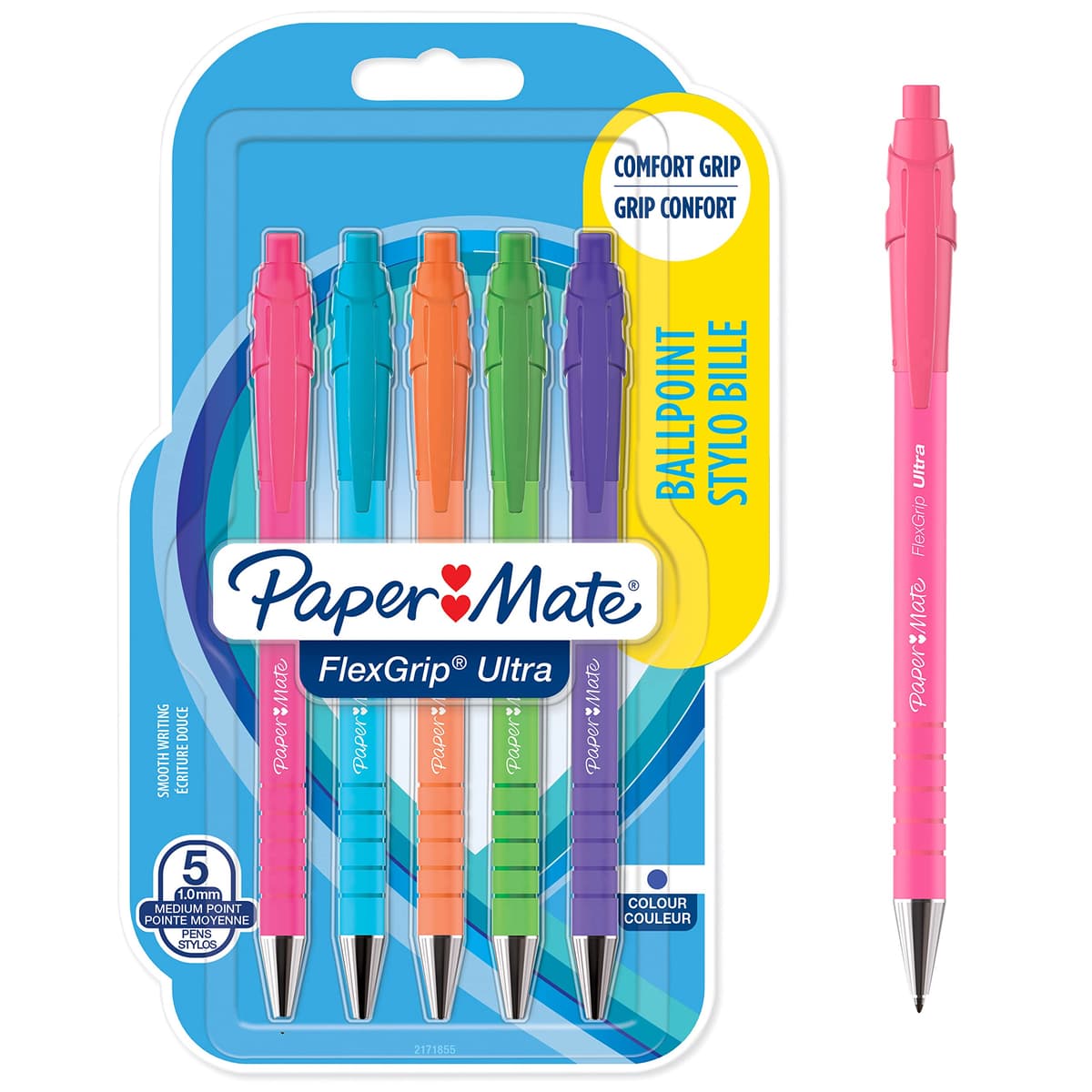 Paper Mate Flexgrip Ultra Retractable Ballpoint Pens | Medium Point (1.0mm) | Black | 5 Count — view 13