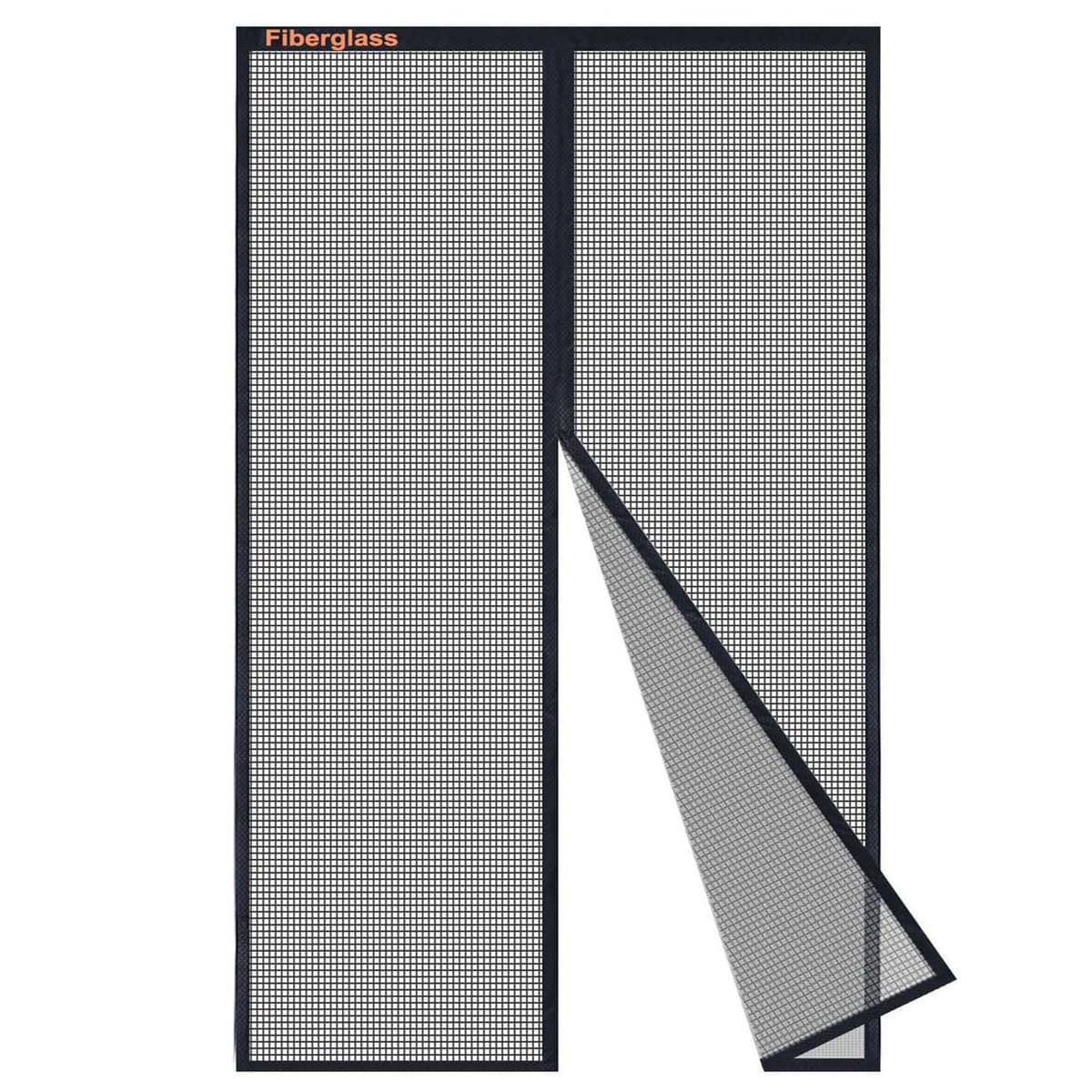 Risareyi Mosquitera Puerta Magnética 100x180cm en Fibra de Vidrio, Negro - Cortina Mosquitera Puerta Exterior con Imanes, Transpirables, Antimosquitos, para Balcon Patio Corredera