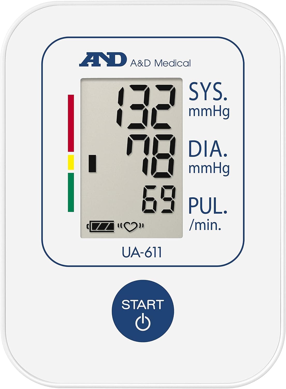 A&D Medical Tensiómetro de Brazo digital, medición precisa de la presión arterial y el pulso, validado clinicamente – UA-611