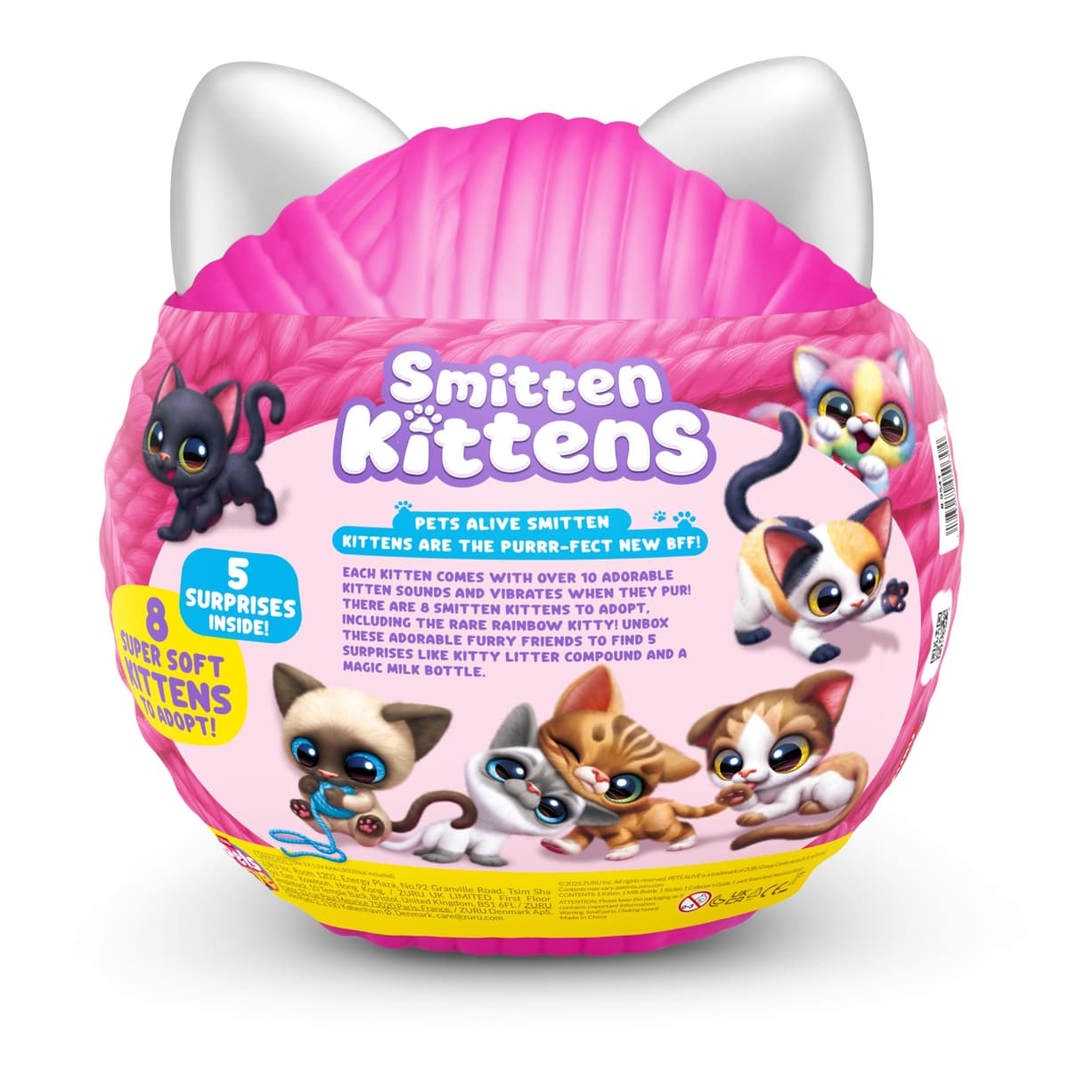 Pets Alive Smitten Kittens Surprise (Tabby Cat Ginger) por ZURU Nurture Play - Juguete Suave para desembalar, adopta 10 Sonidos interactivos — view 7