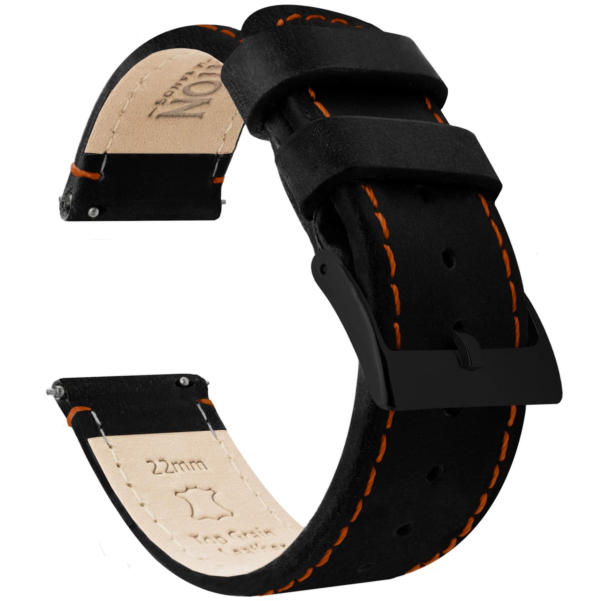 BARTON Quick Release - Top Grain Leather Watch Band Strap - Choice of Colour & Width - 16mm, 18mm, 19mm, 20mm, 21mm 22mm, 23mm or 24mm — view 19