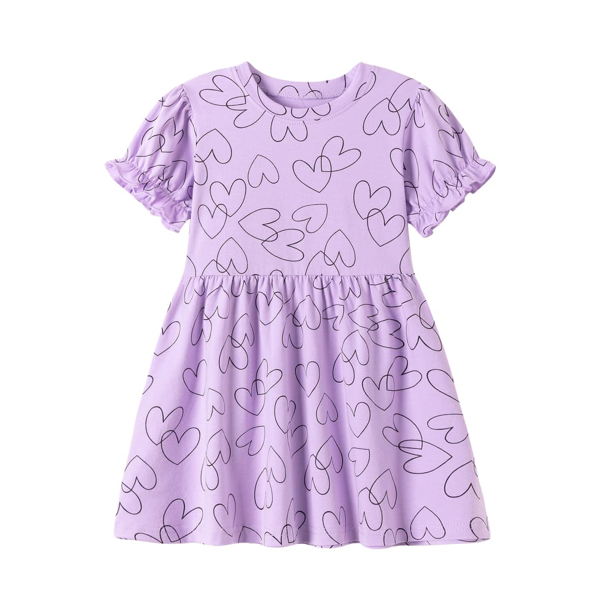 Vestido Niña Unicornio Vestidos Manga Algodón Animal Flores Verano Casual Vestido 2-8 Años — view 10