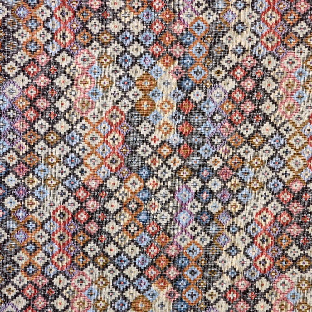 Kt KILOtela - Tela Tapicería, Jacquard Gobelino, Tapizar Sillas, Cojines, Cabecero, Sofá, Bolsos, Resistente al Desgaste, Costura, 100 cm Largo x 280 cm Ancho, Geométrico, Multicolor, 1 metro — view 81