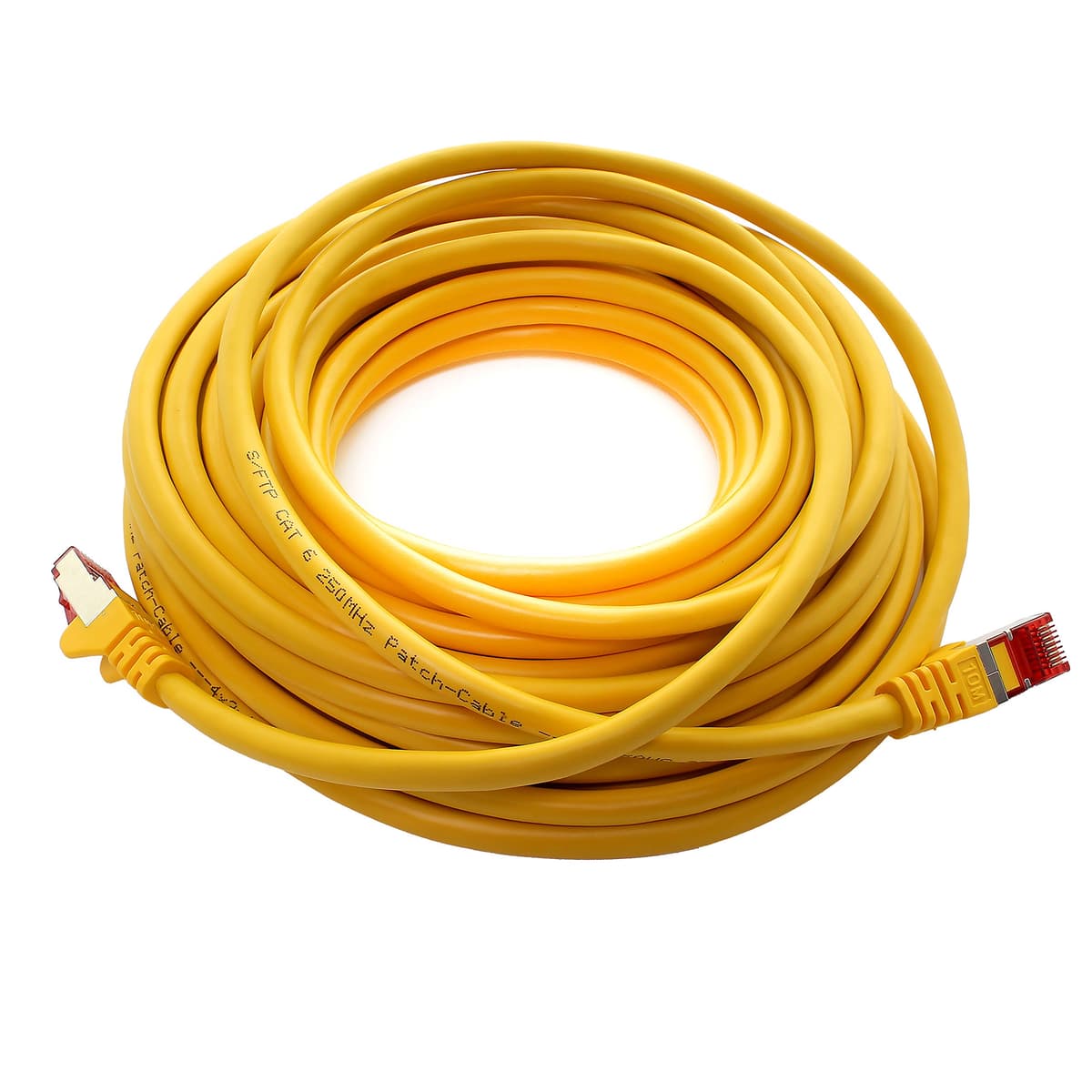 1aTTack - Cable de red SFTP PIMF con 2 conectores RJ45 de doble apantallamiento CAT 6 0 amarillo - 10 unidades 0,5m — view 9