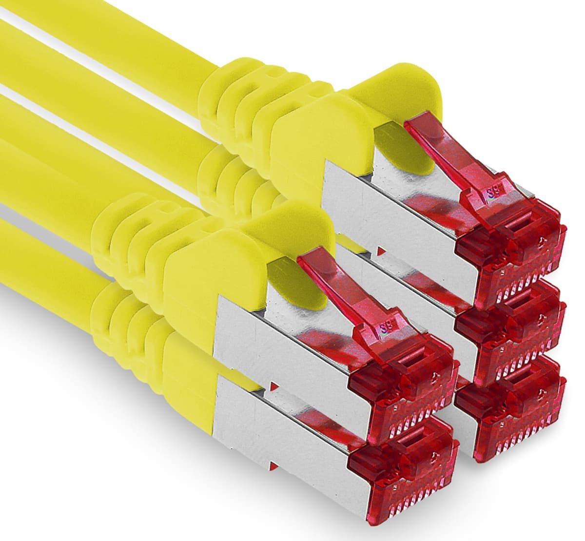 1aTTack.de - 1x 10m CAT6 patch cable S/FTP PIMF shielding CAT.6 RJ45 network cable Ethernet cable DSL LAN router switch modem patch panel - blue - 1 piece — view 25
