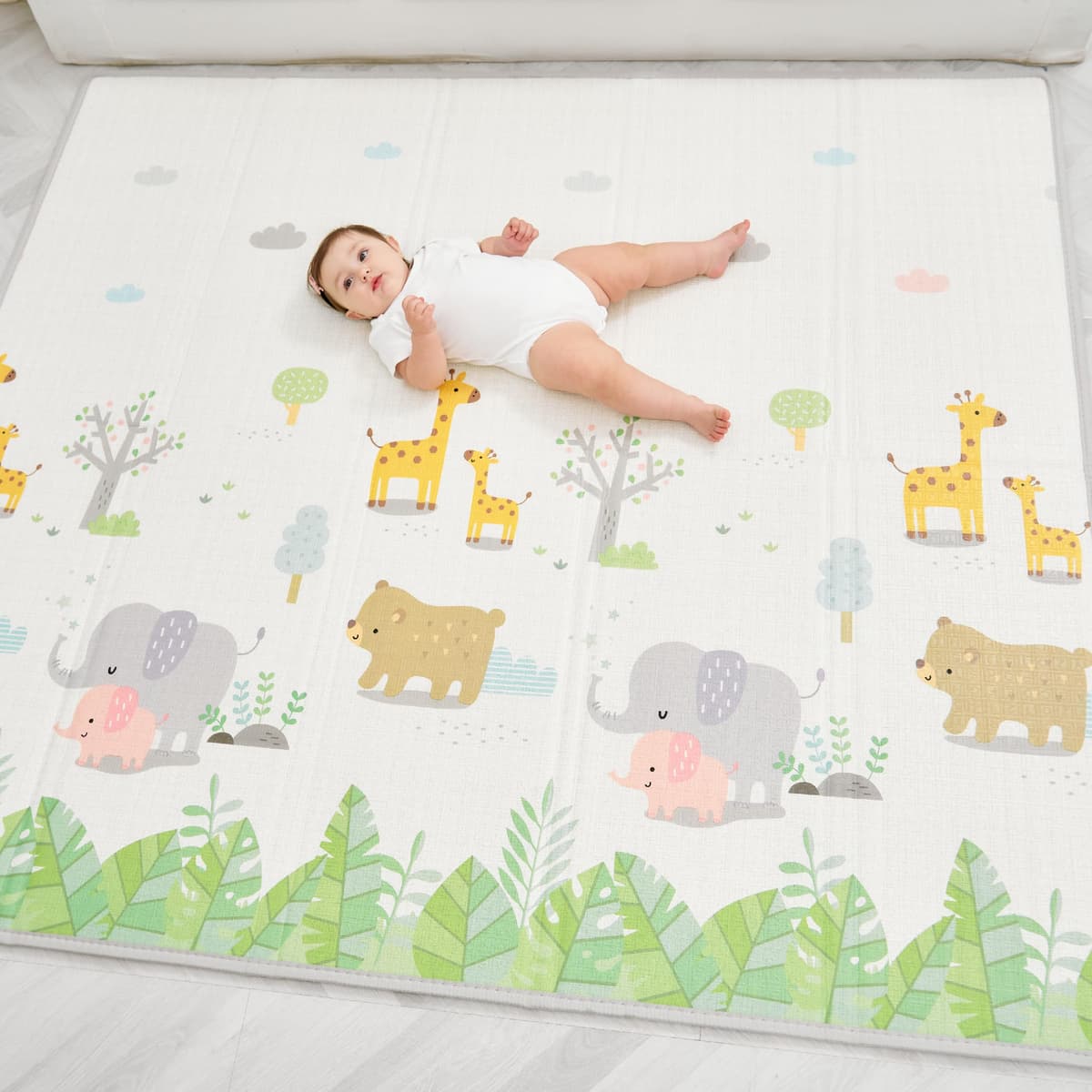 Reversible and Non-Toxic Thick Foldable Waterproof Foam Baby Play Mat 180x160x1cm. Floor Mat for Kids Toddlers Children. for Boy or Girl Child's Room. Extra Large Size SUPERBE BEBE ® — view 4