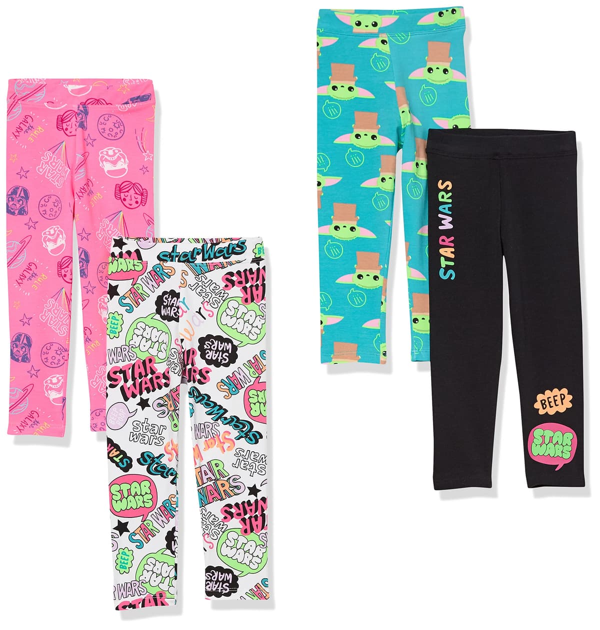 Amazon Essentials Disney | Marvel | Star Wars | Frozen | Princess Girls and Toddlers' Leggings, Multipacks — view 12